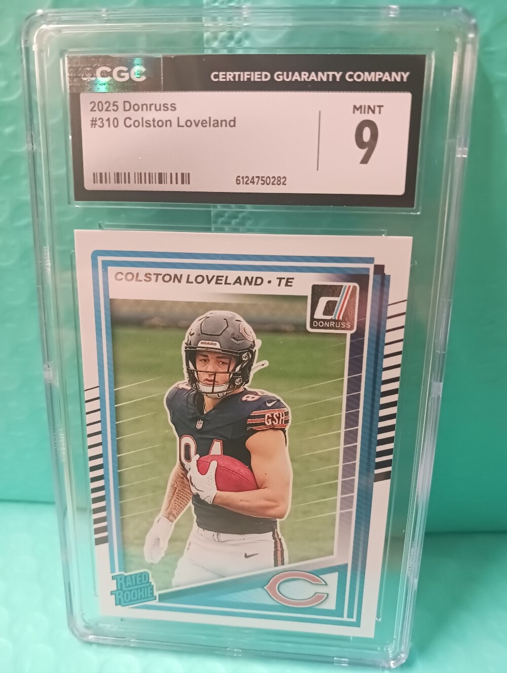 2025 Donruss Colston Loveland Rookie Card - Blue, White Cgc 9 MINT